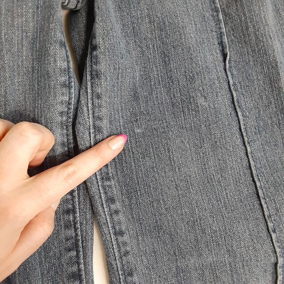 Soft Surroundings Mid Rise Wide Leg Jeans Front Pleated Y2K 70s Denim Sz Tall M - Picture 5 of 12